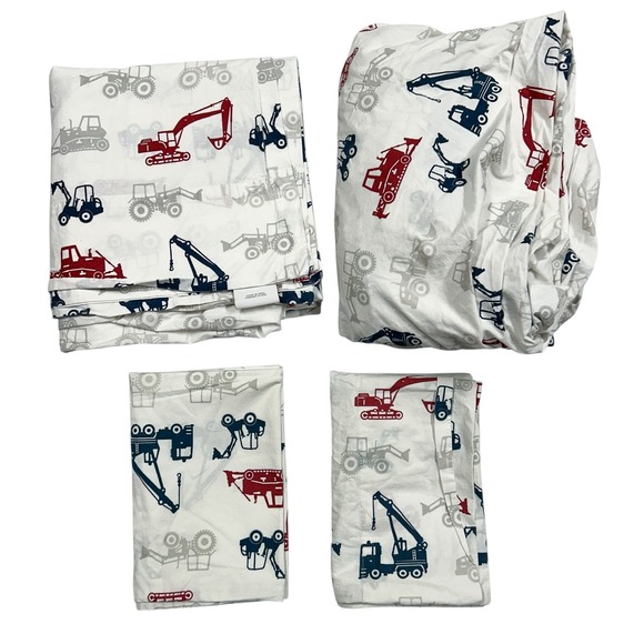 Restoration Hardware Baby & Child Contruction Machinery Sheet 4 pc Set Full Size - Picture 2 of 7